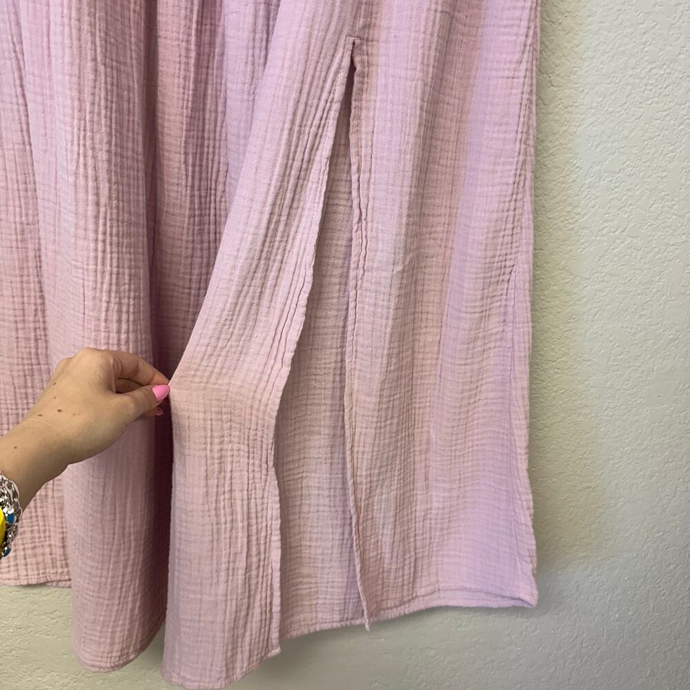 J. Crew Side Slit Soft Gauze Maxi Skirt Light Pink Size XL - Picture 4 of 5